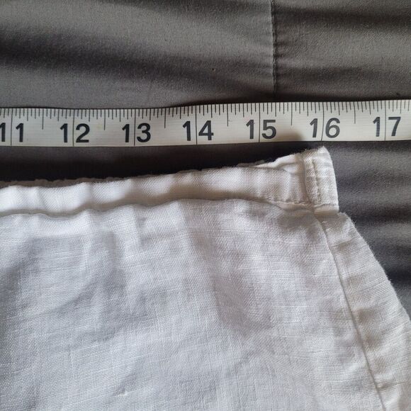 Bryn Walker 100% Linen Pull On Crop Wide Leg Pant Size Medium Beach Lightweight - Picture 6 of 9